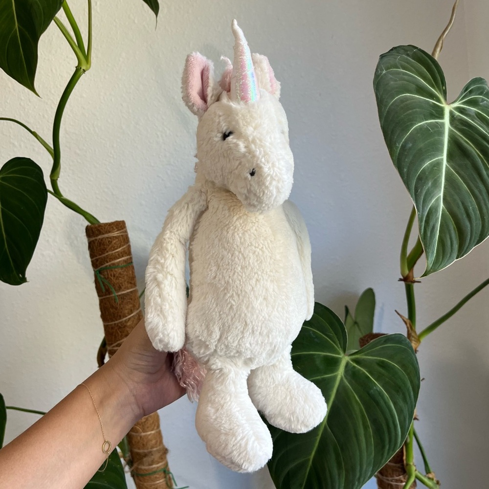 Jellycat Bashful Unicorn Stuffed Animal - Pink & White - 12 inch